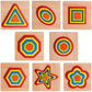 Authfort 8 Pcs Shape Puzzle Toddler Puzzles Games Wooden Toys Montessori Shape Sorting Puzzle Toddlers Activities Preschool Lear
