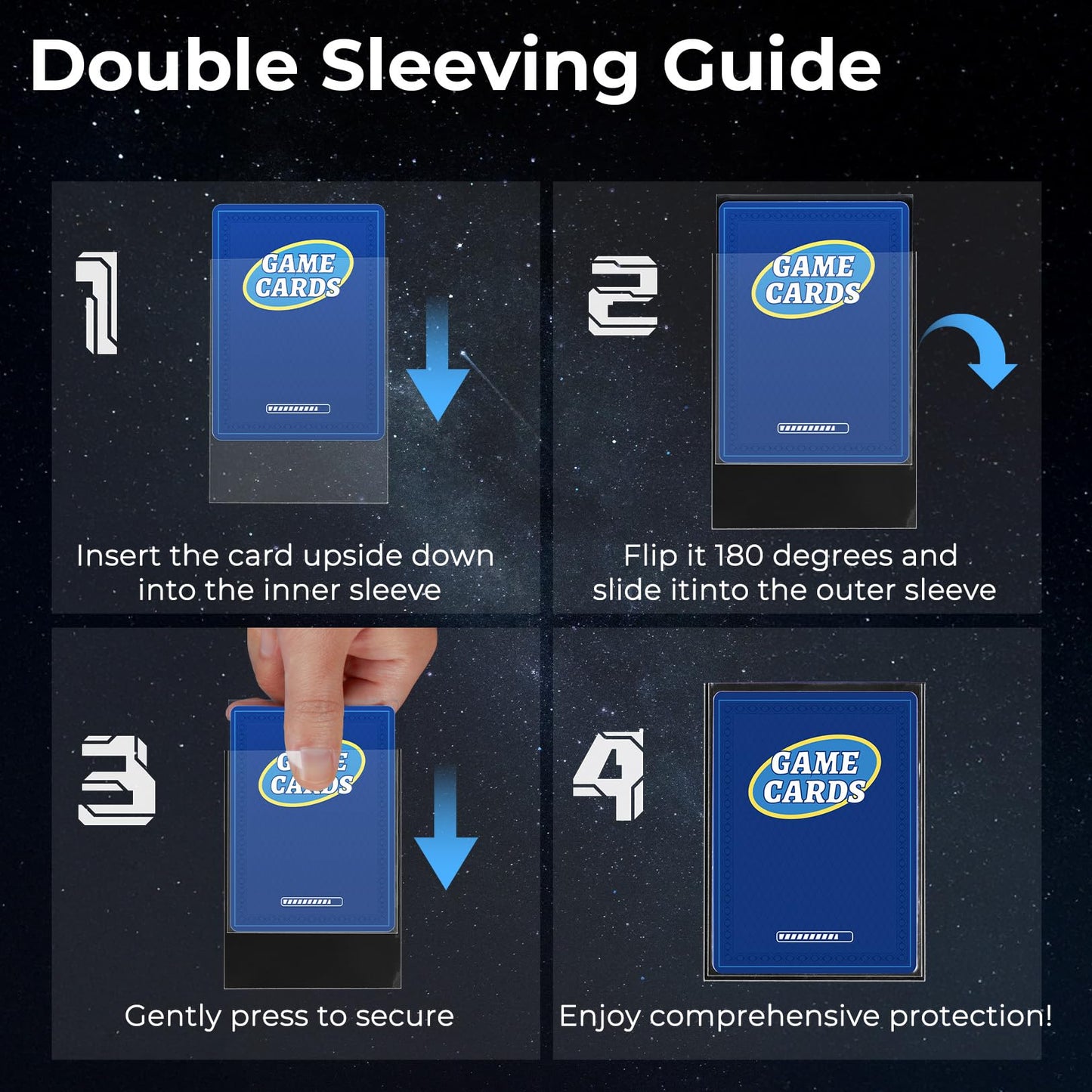 Fabmaker 500 Pack Inner Card Sleeves  enhanced Clear Perfect Fit Inner Sleeves for Double-Sleeving  Protect All Your Standard MTG Card  Trading Cards  TCG Card  Game Gard  Never Tear 64x89mm