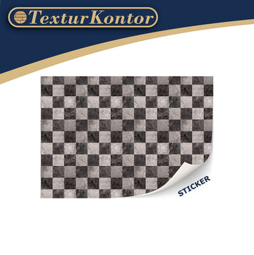 3 Sheets Self Adhesive Floor Tiles For Dollhouse 1:12 Scale (Checkerboard Pattern Marble)