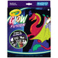 Crayola Glow Fusion Coloring Set - Glow in The Dark Markers & Mythical Creature Pages, Blue/Green/Orange/Red, Model 747491