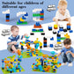 Anpcso Marble Run Building Blocks, Dinosaurs Marble Track Toy Classic Large Bricks for 3 4 5 6 7 + Year Old Boys Girls Kids, Bri