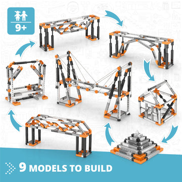Engino- Stem Toys, Buildings & Bridges, Construction Toys For Kids 9+, Educational Toys, Gifts For Boys & Girls (9 Model Options), Stem Kit For Learning