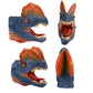 Gemini&Genius Dinosaur Toys Dilophosaurus Hand Puppets Halloween Scary Toys Soft Rubber Role Play Animal Head Puppets, Toy Gifts