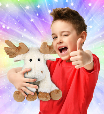 DolliBu Fancy Floppy Moose Stuffed Animal - Soft Huggable Moose Stuffed Toy  Adorable Playtime Wildlife Plush Toy  Cute Cuddle Gifts  Super Soft Plush Doll Animal for Kids - 10.5 Inches