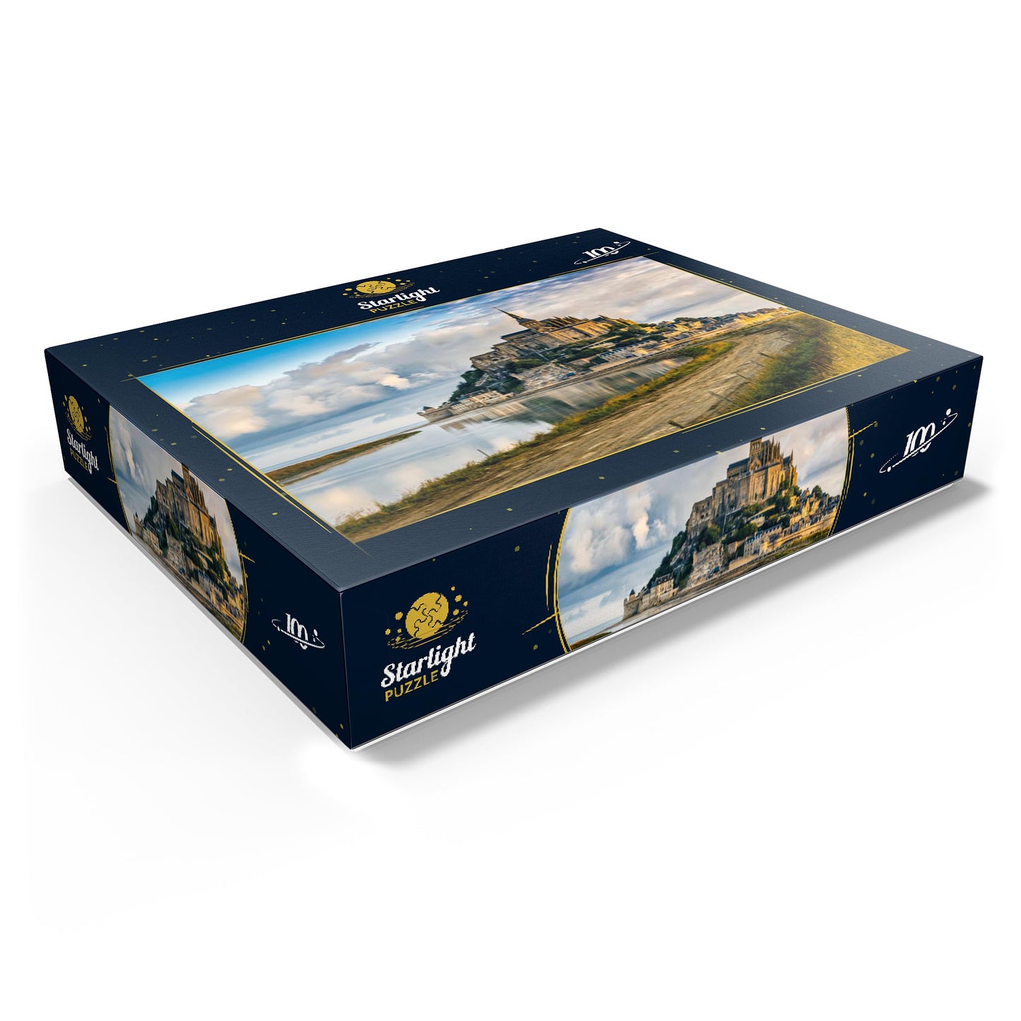 Mypuzzle Morning View Of Mont Saint-Michel France - Premium 100 Piece Jigsaw Puzzle For Adults