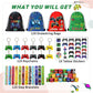 61 Pcs Video Game Party Favors, Gamer Party Favors Bags Includes 12 Pcs16 X 13 Inch Video Game Party Drawstring Bags Slap Bracel
