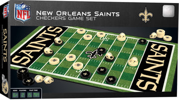 MasterPieces Family Game - NFL New Orleans Saints Checkers - Officially Licensed Board Game for Kids & Adults , 13 x 21