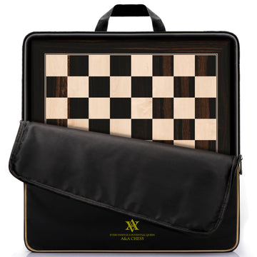 A&A 21.25' Professional Wooden Tournament Chess Board/African Palisander & Maple Inlay / 2.25' Squares W/O Notation