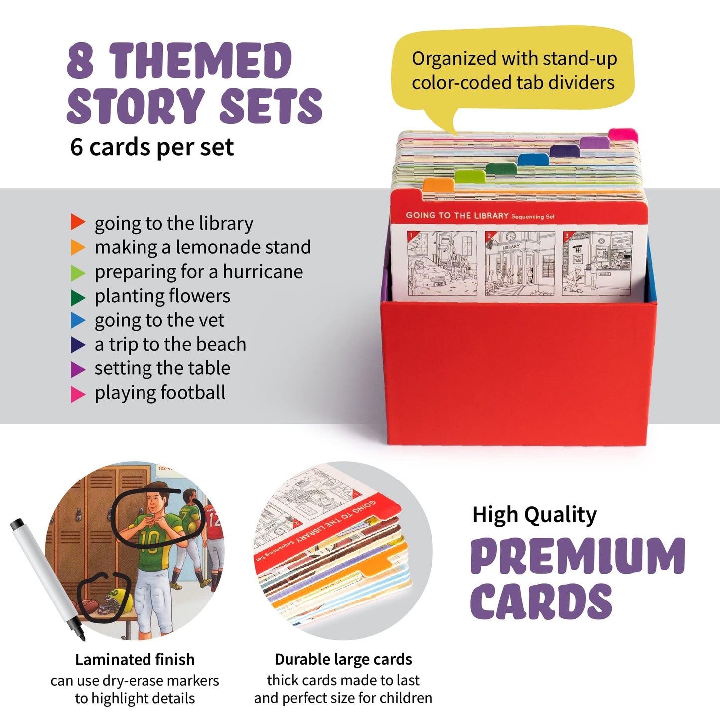 Sequencing And Storytelling Cards, Speech Therapy Game, Special Education Materials, Sentence Building, Problem Solving, English Language Learners (Sequence Cards 1 And 2 Combo)