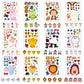 24 Sheets Make-A-Face Stickers, Make Your Own Animal Mix And Match Sticker Sheets, Animal Stickers For Kids, Diy Party Favor Sti