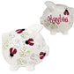 My Bambino Girl'S Hand Painted Personalized Piggy Bank Large White Ceramic Piggybank Baby Gift (Red Ladybugs)