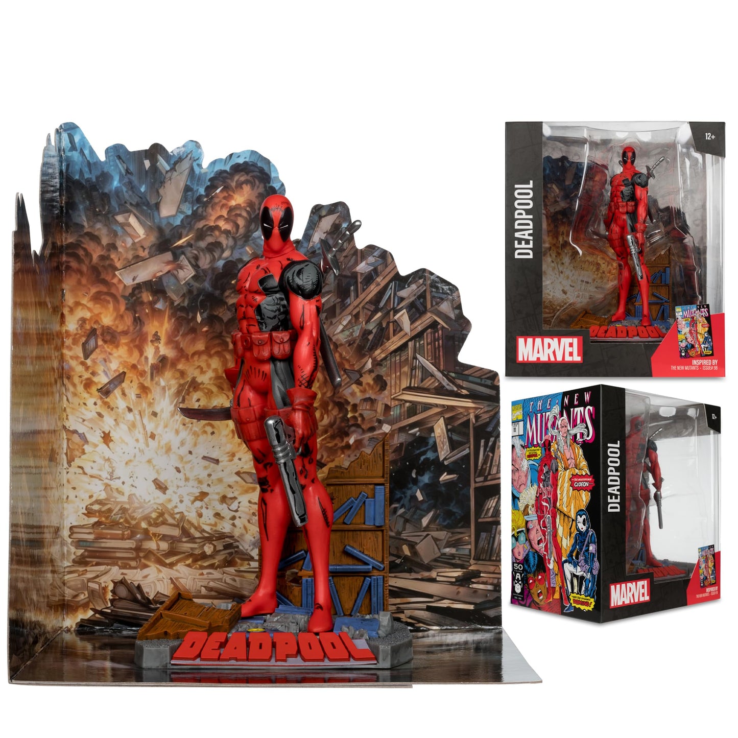 McFarlane Toys - Marvel Deadpool 1:10th Scale Posed Figure with Scene (The New Mutants #98)
