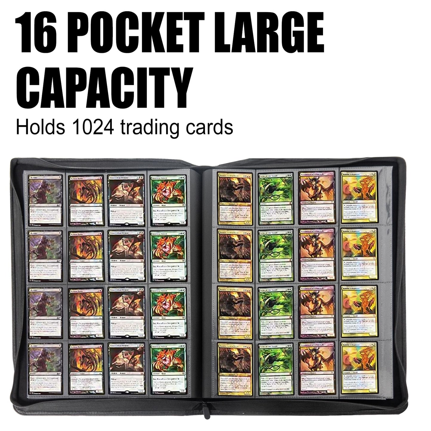 WEST TUNE One Piece Trading Card Binder - 16 Pocket, Waterproof, Holds 1024 Cards, Includes 32 Sleeves, Model WTV028