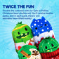 Cats Vs Pickles 4 Pack Christmas Bean Mystery Bags - 4 Inch Bean Filled Plushies - Stocking Stuffers - Blind Bags For Girls And