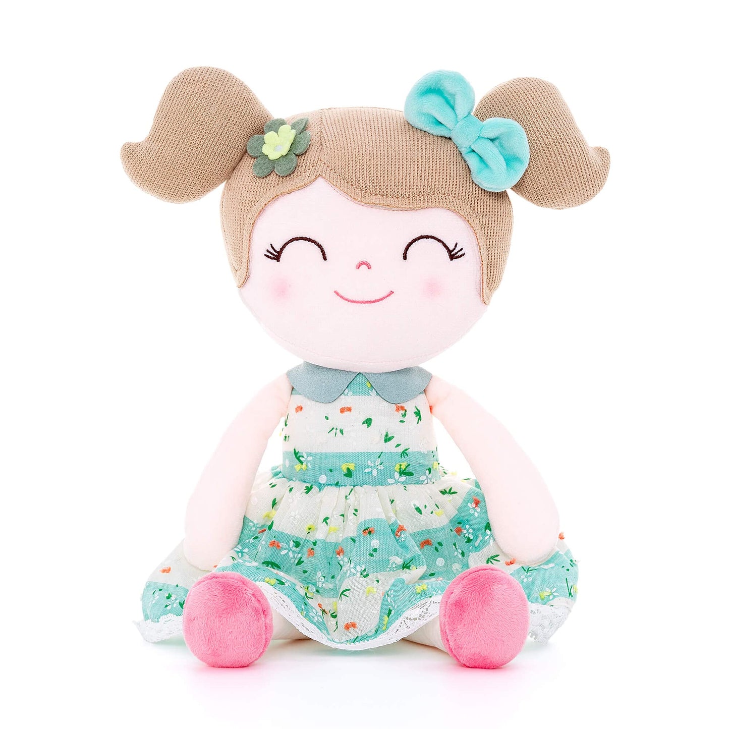 Gloveleya Baby Girl Gifts Soft First Baby Doll Plush Dolls Green 16' With Gift Box
