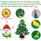 jollylife 3ft DIY Felt Christmas Tree Set + Snowman Advent Calendar - Xmas Decorations Wall Hanging 33 Ornaments Kids Gifts Part