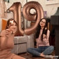 Katchon, Brown 19 Balloon Number - Giant, 40 Inch | 19 Balloons For 19Th Birthday Decorations | Number 19 Balloons Foil | 19 Birthday Balloons For 19 Birthday Decorations | Brown 19 Number Balloons