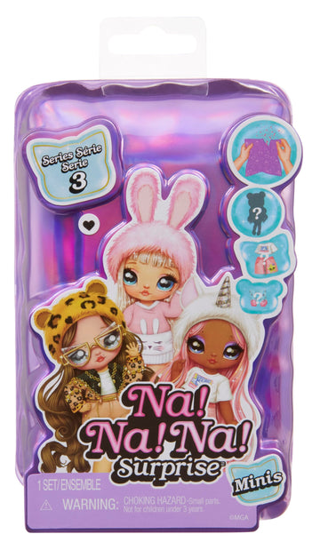 Na Na Na Surprise Minis Series 3 Fashion Doll - Mystery Packaging with Confetti Surprise, Includes 4 Small Doll, Outfit, Shoes, 