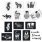 Wee Gallery Black And White Animal Art Cards For Babies, Durable High Contrast Vision Cards, Brain Development Educational Learning Tool For Newborn, Infant, Baby, Toddler - Black And White Animals