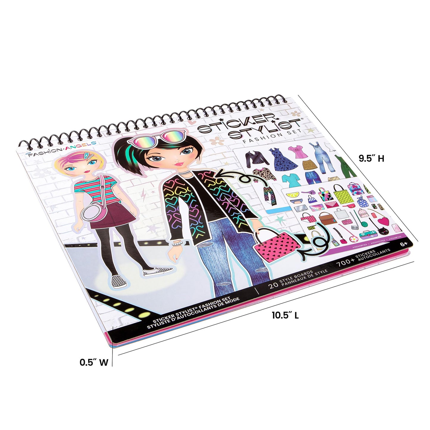 Fashion Angels Designer Kit - Fashion Activity Book with 700+ Stickers for Girls Ages 6+ - Perfect Road Trip Essentials
