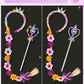 DUDUCOFU Princess Accessories with LED Lights for Little Girls, Glowing Braided Wig with Tiara Wand Toys for Girls Gift 3 4 5 6