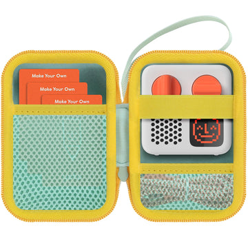 Lebakort Hard Case Compatible with Yoto Mini Kids Audio Music Player Children Speaker Plays Audiobook Cards Radio (Light Green+ 