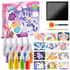 Tnoone Animal Sand Art Kits For Kids,Diy Crafts For Kids Ages 4-8,Color Sand Art Pictures,Art Crafts Learning Toys,Ideal Gifts F