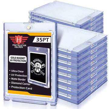 20 Ct Magnetic Card Holders For Trading Cards, 35 Pt Card Case Fit For Standard Cards, Mtg Cards, Sports Cards, Baseball Cards Toploaders