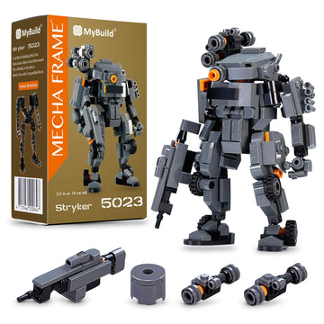 Mybuild Mecha Frame Armed Forces Stryker 5023 - Mech Toy Building Bricks For Mech Fans Aged 14+ (Dark Gray)