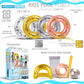 4-Pack Kids Inflatable Pool Floats - Sparkly Confetti-Filled Glitter Pool Float Rings, Cute Pool Floats In Pearl, Silver, Rose Gold, And Gold; Floating Tube Swim Rings For Pool, Beach, Lake - 23 Inch