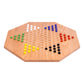 Amishtoybox.Com Oak Wooden Chinese Checkers Board Game Set, Hand-Painted, 19'' Wide