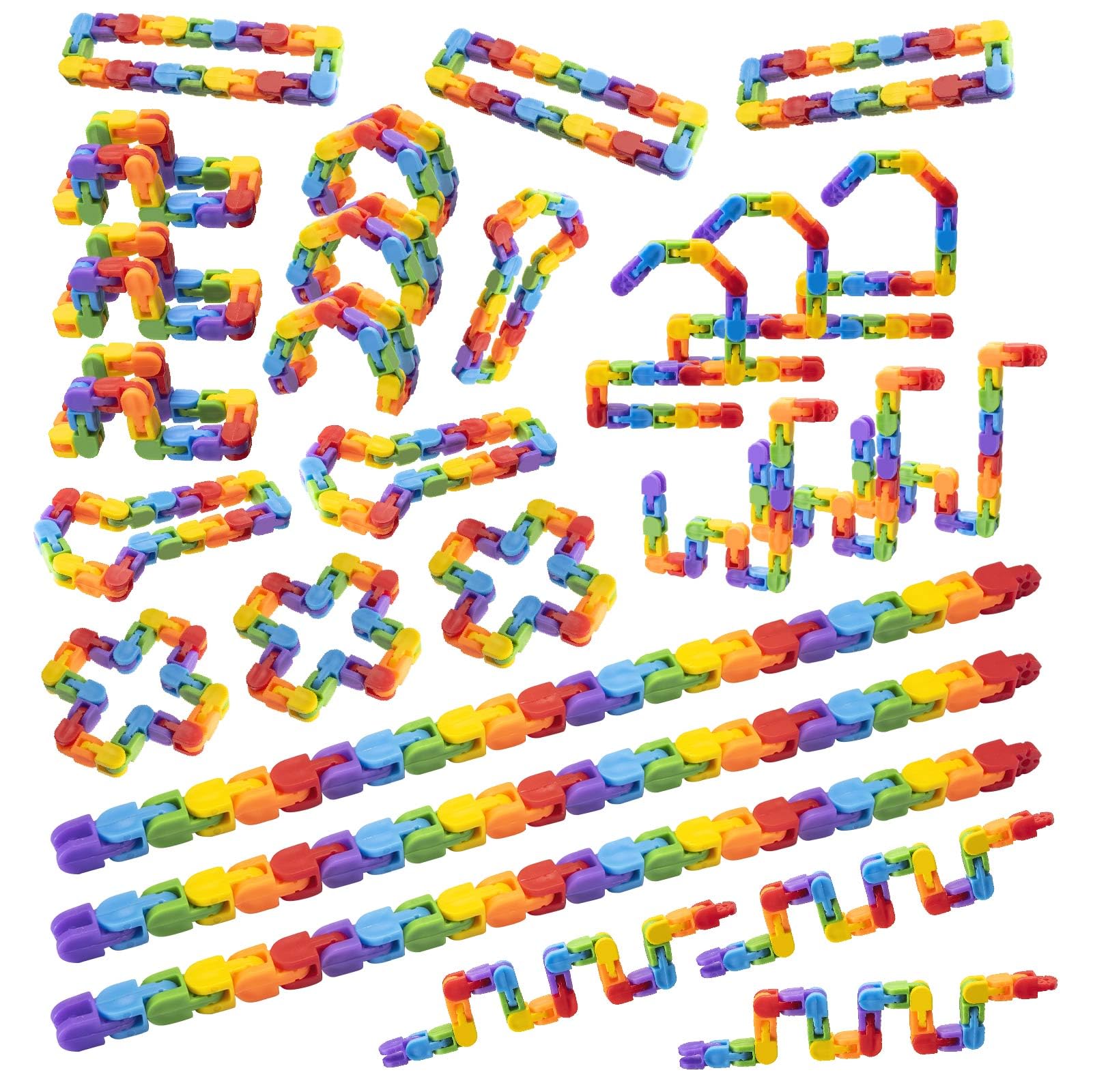 Aubrogo 20 Pack Wacky Track Bulk Fidget Toys - Party Favors & Goodie Bag Fillers, Classroom Fidgets for Kids Rainbow Bulk Birthd