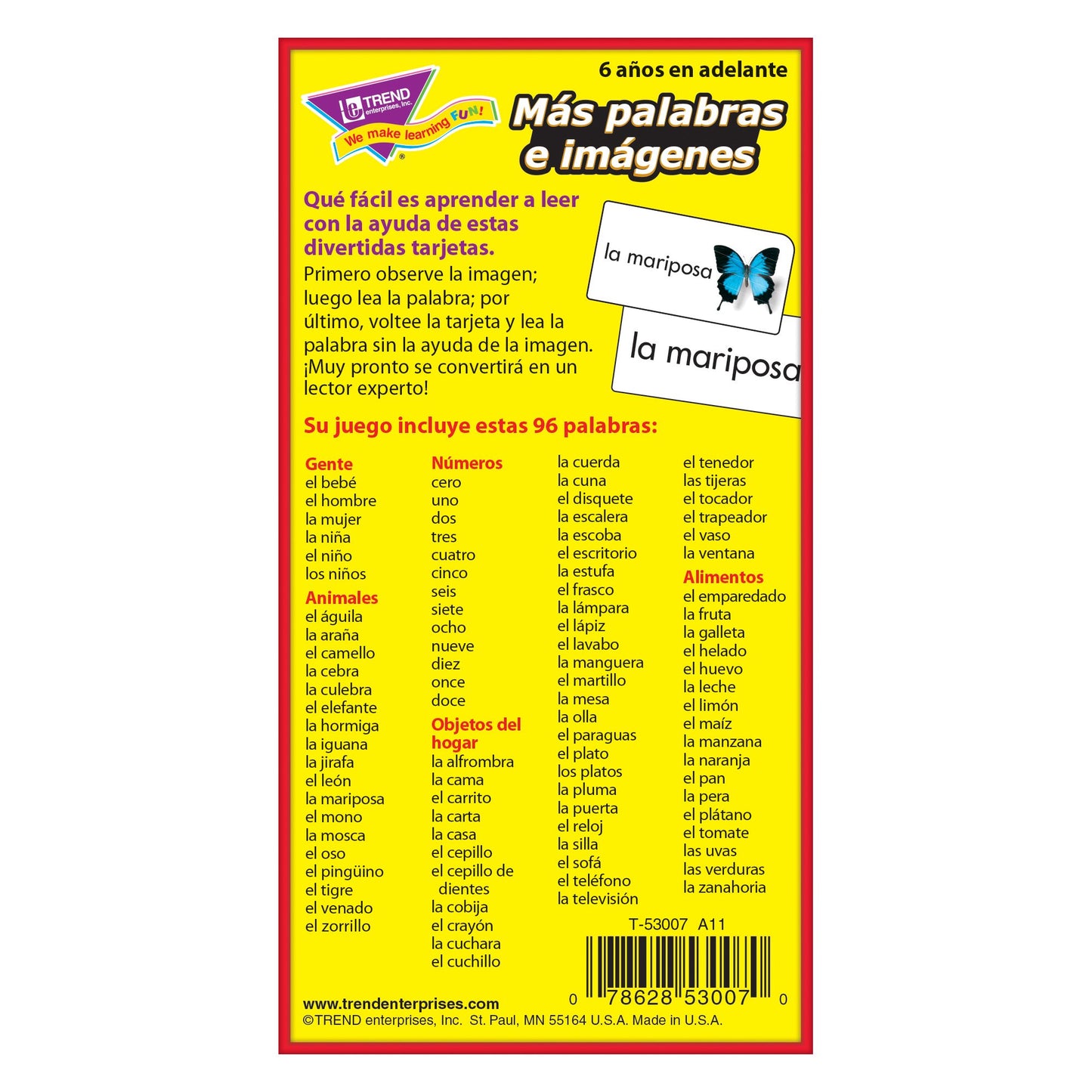 M  S Palabras E Im  Genes (More Picture Words) Flash Cards
