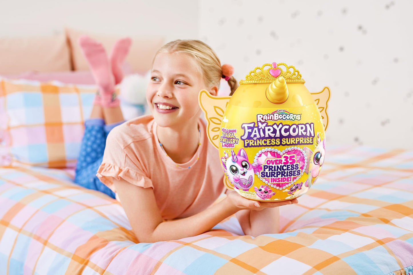 Rainbocorns 11" Fairycorn Princess Plush Stuffed Animal - Bear, Cotton, Series 2, Wearable Fairy Wings, Ages 3+