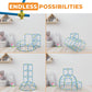 Fortstix Fort Building Kit for Kids - 180pc Modular STEM Toy Set, DIY Indoor & Outdoor Play Structures, Plastic Playset for Girls & Boys