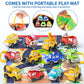 TEMI Toddler Pull Back Car Toys for 1 2 3 Year Old Boy Girl, 12 Pieces Baby Toy Cars with Play Mat/Storage Bag, Baby Toys 12-18