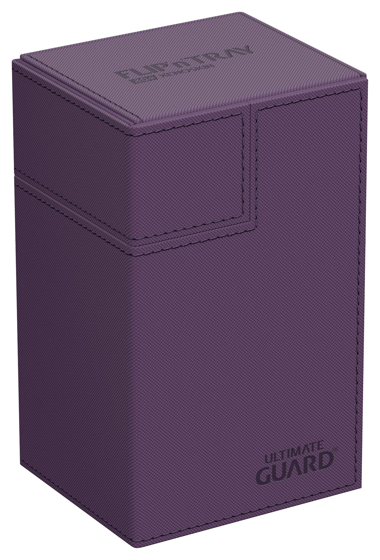Ultimate Guard Flip'n'Tray 80+, Deck Case for 80 Double-Sleeved TCG Cards + Dice Tray, Purple, Independent Magnetic Closure & Mi