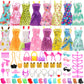 Barwa 53 Pcs Doll Clothes And Accessories 10 Pcs Party Dresses With 42 Pcs Shoes, Crown, Necklace, Hangers, Bags, Accessories For 11.5 Inch Doll