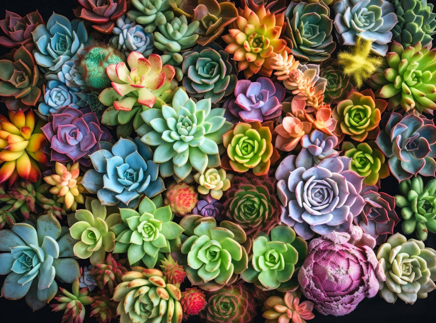 Cross & Glory 1000 Piece Jigsaw Puzzle - Succulent Symphony, Large, Premium Quality Cardboard, Colorful Artwork, Model CG-M-021