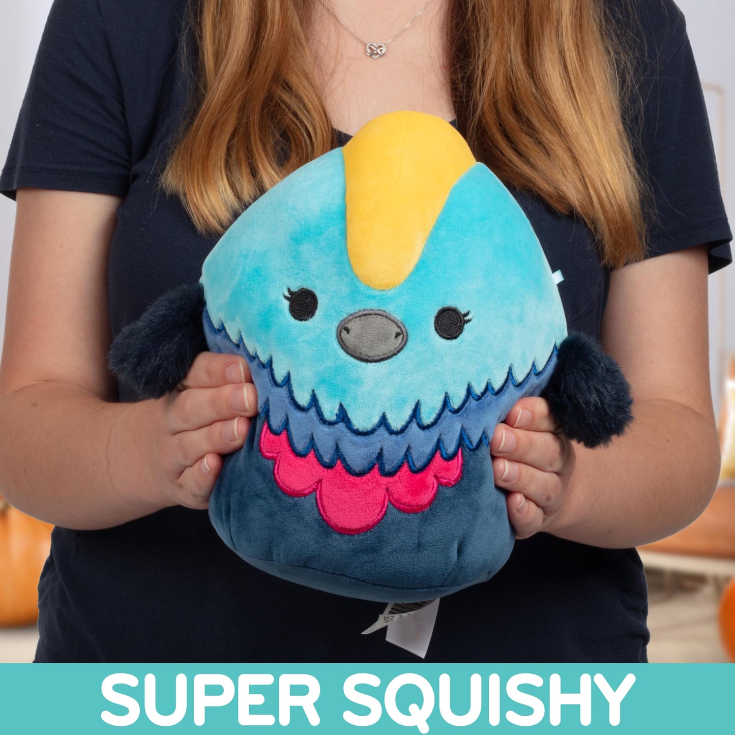 Squishmallows 8-Inch Melrose The Cassowary Plush - Soft Multi-Color Stuffed Animal Toy - Collectible Gift for Kids & Collectors
