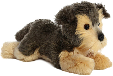 Aurora® Adorable Flopsie™ Yorky™ Stuffed Animal - Playful Ease - Timeless Companions - Gray 12 Inches
