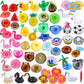 LanMa 90 Pcs Inflatable Drink Holders Bulk Pool Drink Floats Cup Holder with Pump for Swimming Pool Party