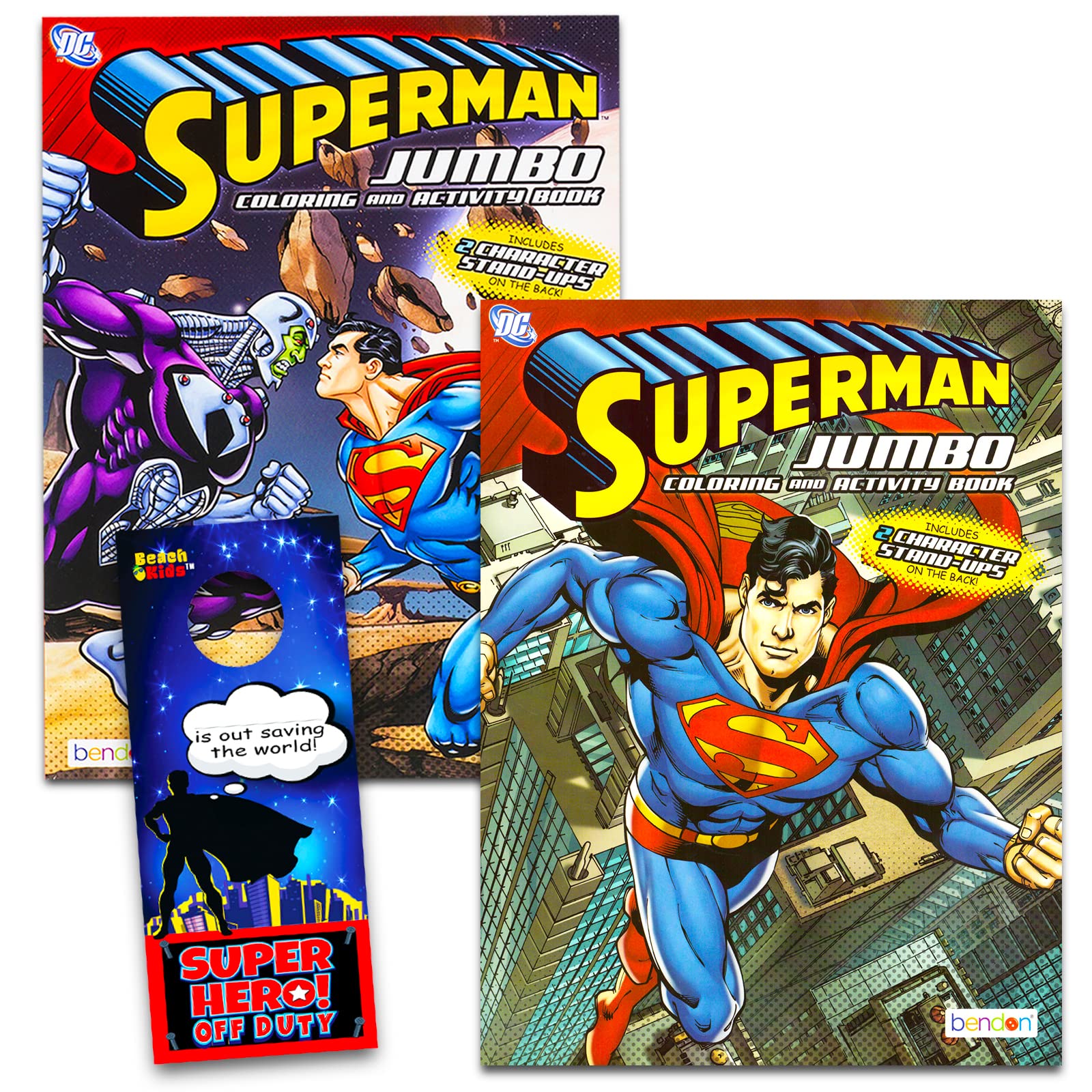 DC Comics Superman Coloring and Activity Book Set (2 Books ~ 96 pgs Each)