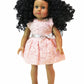 American Fashion World 18-Inch 'Virginia' African American Vinyl Posable Girl Doll with 3B Hair Type | Undressed Doll | enhanced Quality & Design