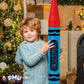 PMU 36 Inch Giant Crayon Bank Bi-Color Turquoise Blue and Red (1/pkg) Pkg/1
