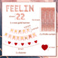 LaVenty 66 PCS Feelin 22 Birthday Party Supplies - Balloons, Banner & Sash for 22nd Birthday Decoration