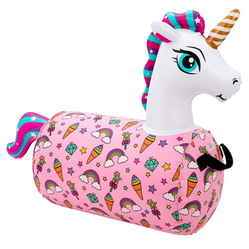Waddle Hip Hopper Inflatable Hopping Animal Bouncer Unicorn, Ages 2 And Up, Supports Up To 85 Pounds