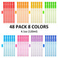Inscraft 48 Pack 14 Big Bubble Wands, 8 Colors Bulk For Summer Toy, Outdoor/Indoor Activity Use, Easter, Birthday, Graduation, S