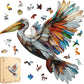 Qiuenisray Wooden Puzzles for mature-themeds  Pelican Jigsaw Puzzles  Unique Shape mature-themed Puzzles  Irregular Christmas Thanksgiving Gifts for Family Friend(13.8 * 13.7 in-200pcs)