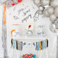 VANGNING Outer Space HighChair Banner - First Trip Around The Sun Birthday Decorations,Space Theme 1st Birthday Gifts for Boys 1